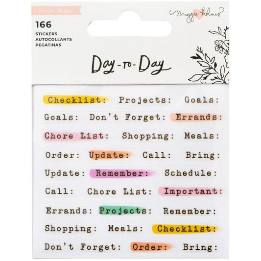 Maggie Holmes Day-To-Day Planner Mini Sticker Book 166/Pkg