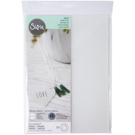 Sizzix Surfacez Shrink Plastic 8.5"X11" 10/Pkg
