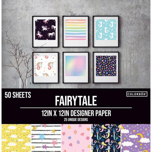 Colorbok 68lb Designer Single-Sided Paper 12"X12" 50/Pkg