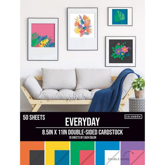Colorbok Double Sided Cardstock 8.5"X11" 50/Pkg
