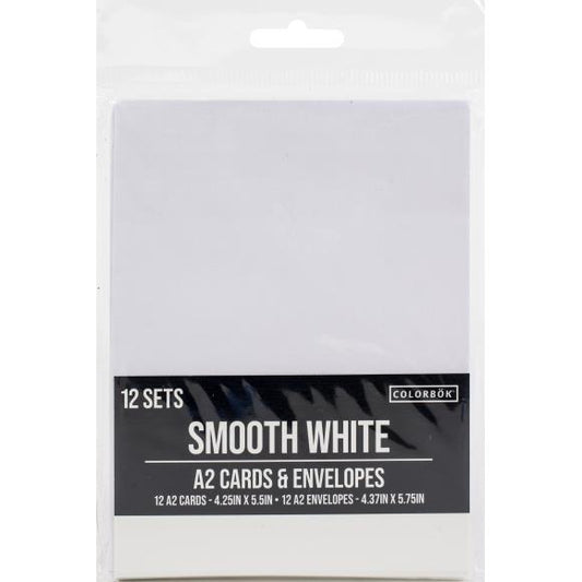 Colorbok A2 Cards W/Envelopes (4.375"X5.75") 12/Pkg