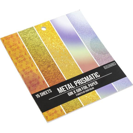 Colorbok Prismatic Foil Pad 6"X6" 15/Pkg