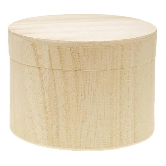 Multicraft Wood Round Box Set With Magnetic Closure 3/Pkg