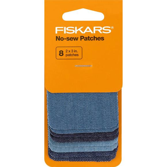 Fiskars Denim Iron-On Patches 8/Pkg