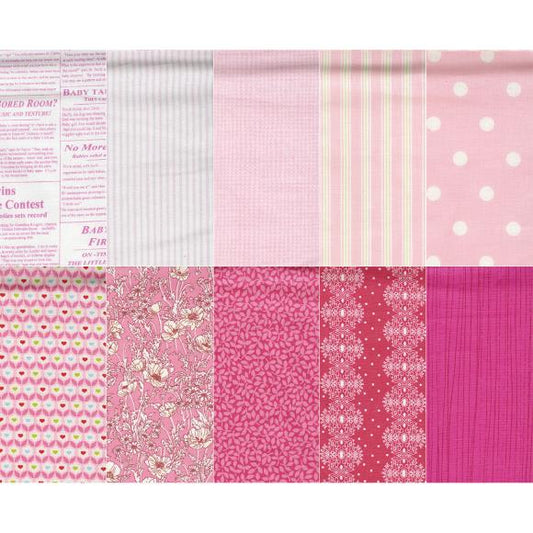 Benartex Cotton Pinks Print Asst. 45"X50yd Ff