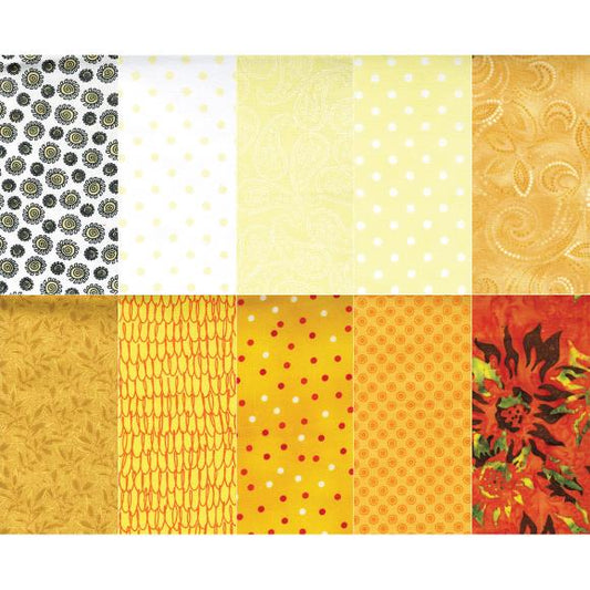 Benartex Cotton Yellows Print Asst. 45"X50yd Ff