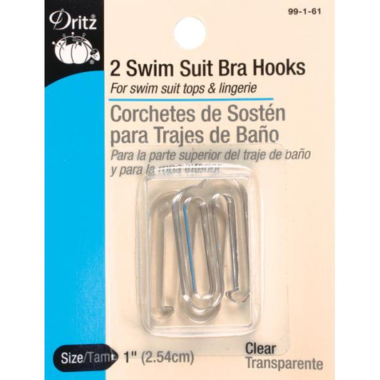 Dritz Swimsuit Bra Hook 1" Wide 2/Pkg