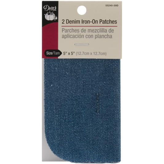 Dritz Iron-On Patches 5"X5" 2/Pkg