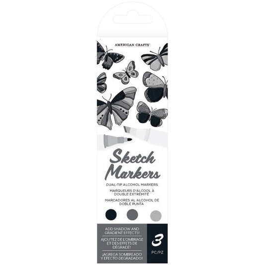 AC Sketch Markers Dual-Tip Alcohol Markers 3/Pkg