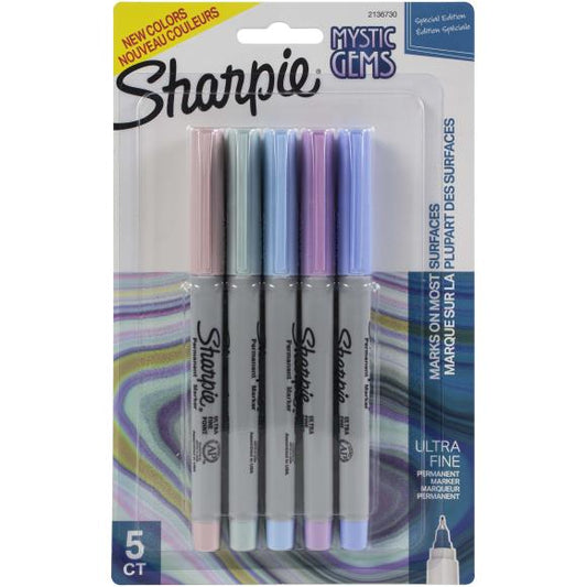 Sharpie Mystic Gems Ultra-Fine Point Permenant Marker 5/Pkg