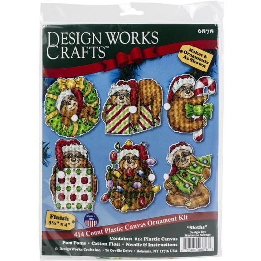 Design Works Plastic Canvas Ornament Kit 3"x4" Set of 6