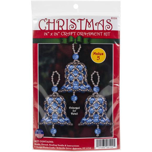 Design Works Beaded Ornament Kit 1.75"x2.5" Set of 5