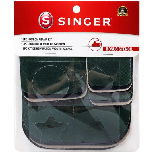 SINGER Iron-On Patches Repair Kit 16/Pkg