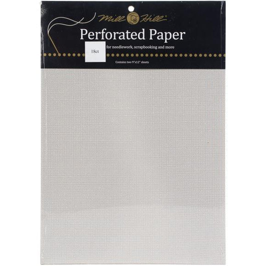 Mill Hill Perforated Paper 18 Count 9"X12" 2/Pkg
