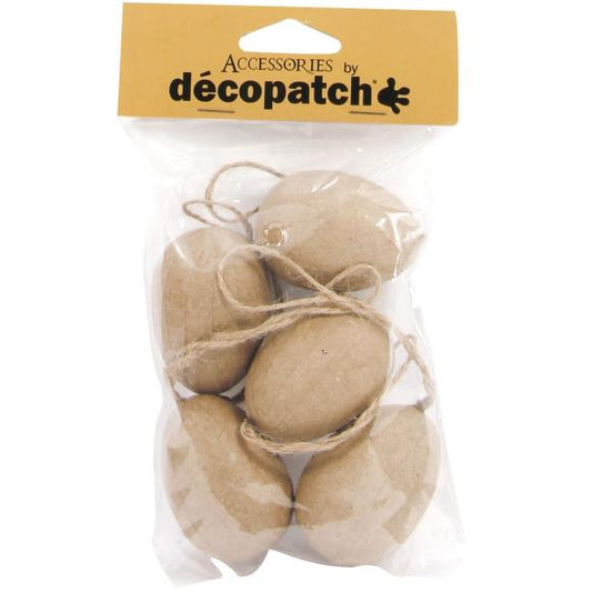 Decopatch Eggs With String 5/Pkg