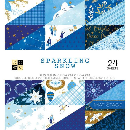DCWV Double-Sided Cardstock Mat Stack 6"X6" 24/Pkg