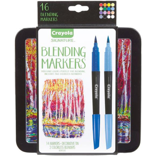 Crayola Signature Blending Markers W/Tin