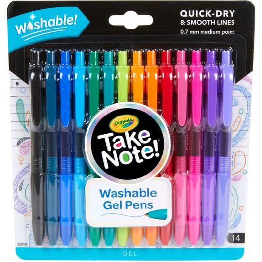 Crayola Take Note! Washable Gel Pens 14/Pkg