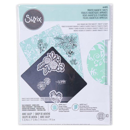 Sizzix Printed Magnetic Sheets 6.75"X5.75" 3/Pkg