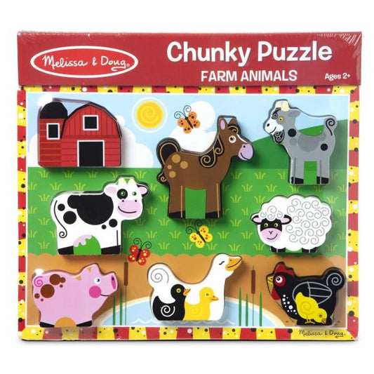 Melissa & Doug Chunky Puzzle 6pcs 12"X9"