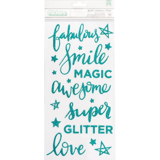 Shimelle Glitter Girl Thickers Stickers 5.5"X11" 58/Pkg