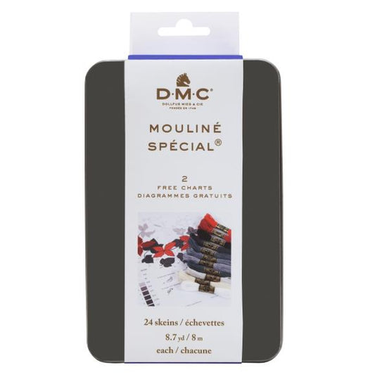 DMC Embroidery Floss Black Tin 8.7yd 24/Pkg