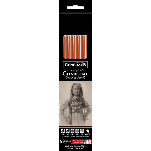 General's Charcoal Pencil Set 6/Pkg