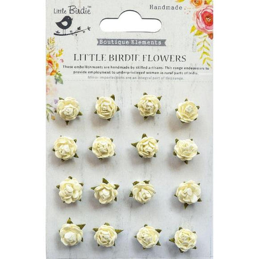 Little Birdie Beaded Micro Roses 16/Pkg