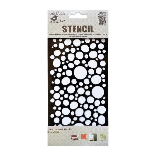 Little Birdie Stencil Irregular Dot Design 10cmX18cm 1/Pkg