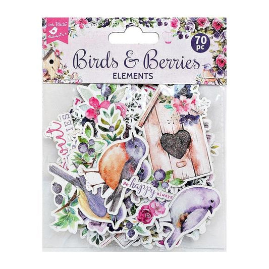 Little Birdie Ephemera Elements 70/pkg