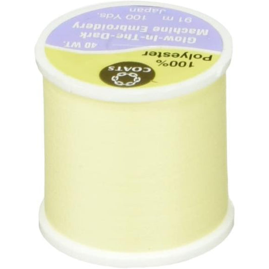 Coats Glow-In-The-Dark Machine Embroidery Thread 100yd