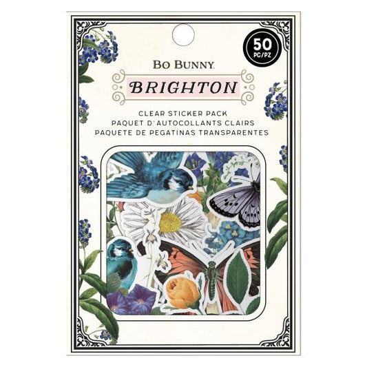 BoBunny Brighton Die-Cut Clear Stickers 50/Pkg