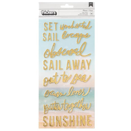 Heidi Swapp Set Sail Thickers Stickers 66/Pkg