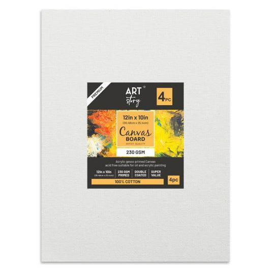 Little Birdie Canvas Board Rectangle 10"X12" 4/Pkg