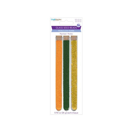 Craft Medley Glass Seed Bead Vials 3/Pkg