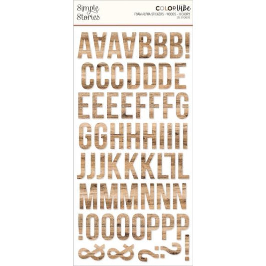 Simple Stories Color Vibe Foam Alpha Stickers 6"X12" 129/Pkg