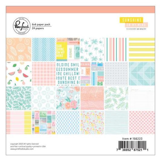 Pinkfresh Studio Double-Sided Paper Pack 6"X6" 24/Pkg