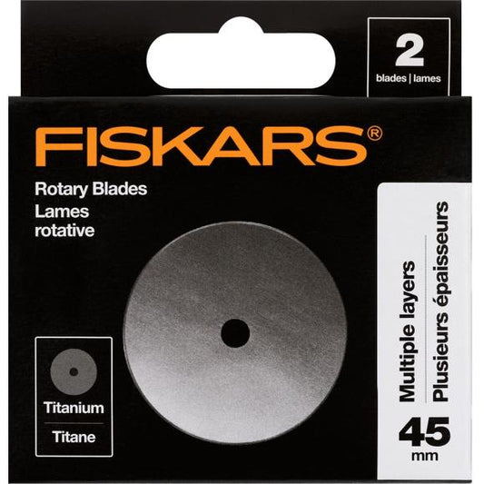 Fiskars Titanium Rotary Blades 45mm 2/Pkg