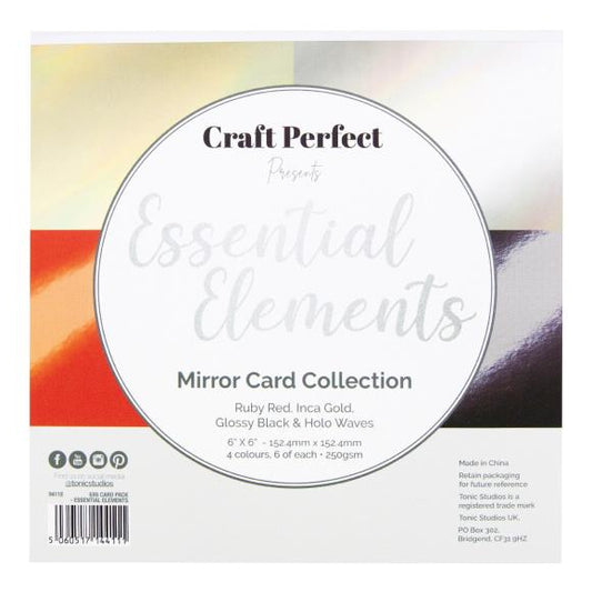 Craft Perfect Mirror Cardstock 6"X6" 24/Pkg