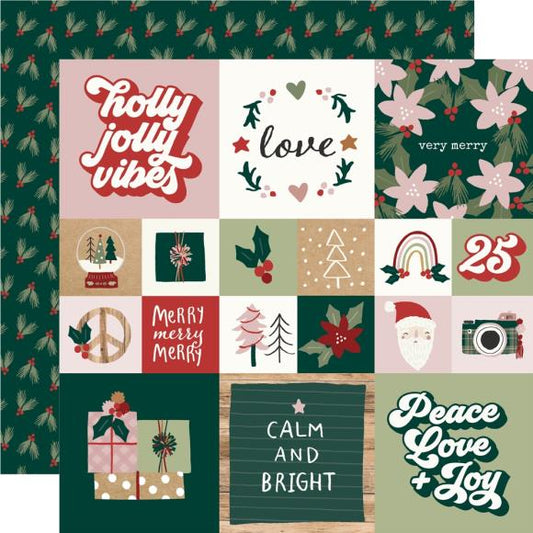 Boho Christmas Double-Sided Cardstock 12"X12"