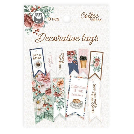 Coffee Break Double-Sided Cardstock Tags 10/Pkg