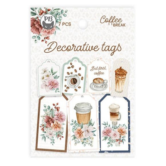 Coffee Break Double-Sided Cardstock Tags 7/Pkg