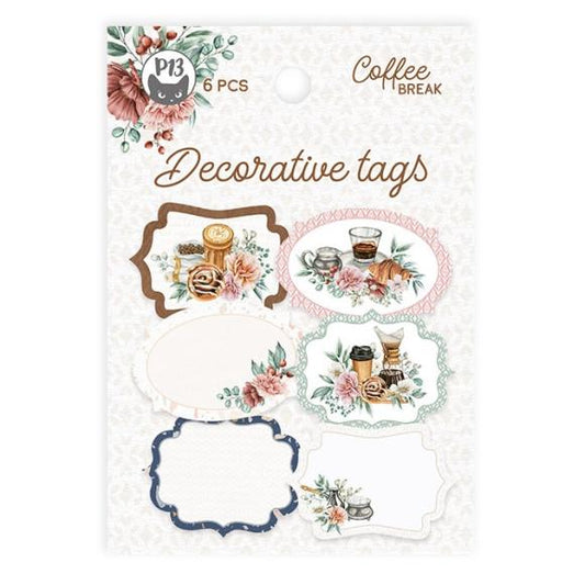 Coffee Break Double-Sided Cardstock Tags 6/Pkg