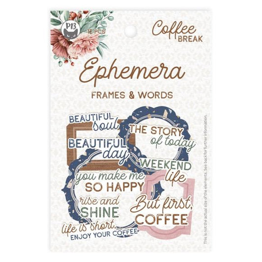 Coffee Break Ephemera Cardstock Die-Cuts 12/Pkg