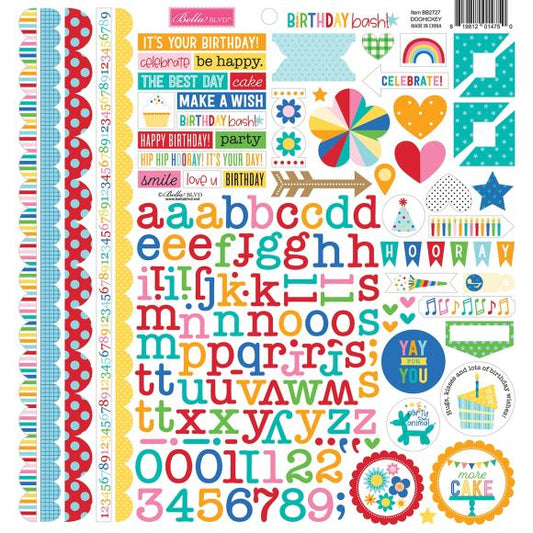 Birthday Bash Cardstock Stickers 12"X12"
