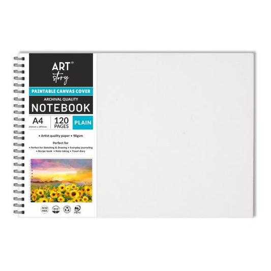 Little Birdie Customizable Canvas Cover Note Book Landscape