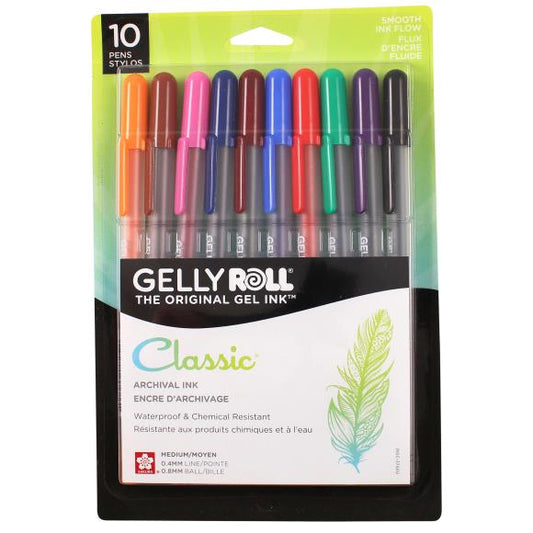 Sakura Gelly Roll Medium Point Pens 10/Pkg