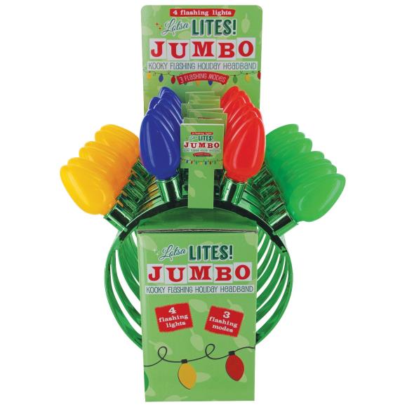 Lotsa LITES Jumbo Flashing Holiday Headbands
