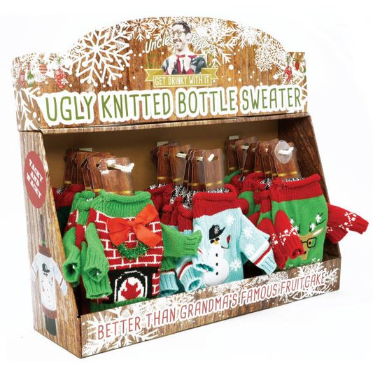 Uncle Bob's Knitted Wine Bottle Ugly Sweaters