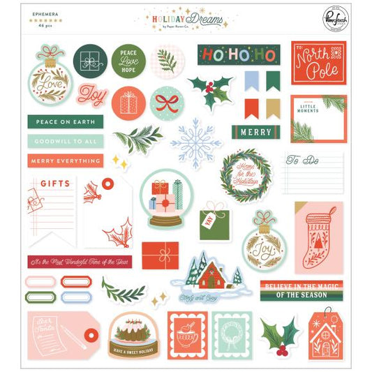 PinkFresh Cardstock Die-Cuts Ephemera Pack 46/Pkg